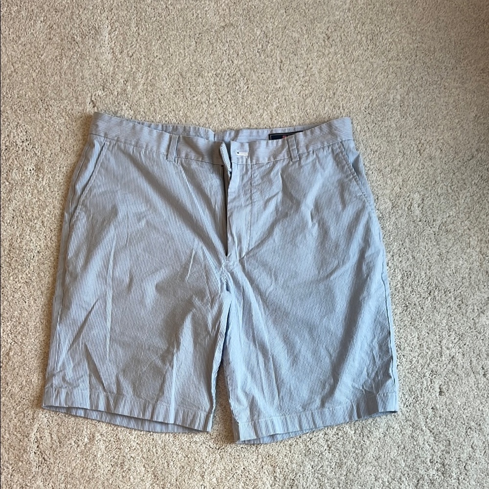 Men's Light Blue Striped Shorts